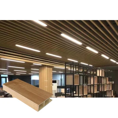 Coowin Hotel False Baffle Ceiling Wood Wooden Baffle Suspended Linear Ceiling Tile