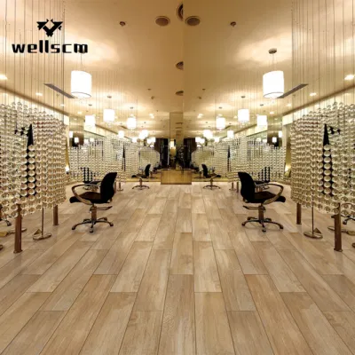 Light Grey Thickness Bedroom Wood Look Tiles Price of Tile in China Wood Effect Ceramic Floor Tile