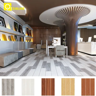 China Comfortable Bedroom Ceramic Floor Tiles Wood Pattern