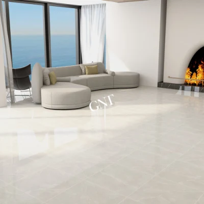 China Foshan 600X600mm Grey Gloss Polished Porcelain Ceramic Floor Tiles