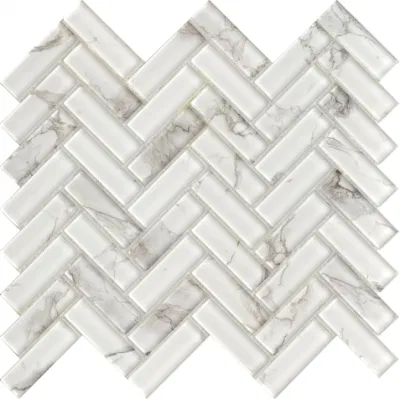 Stocks Available Hexagon Carrara White Glass Building Mosaic Tile for Bathroom Kitchen Wall Mosaic