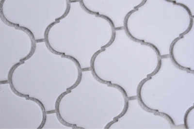 High Quality Indoor Facades White Color Kitchen Backsplash Lantern Shape Glazed Ceramic Mosaic Tile