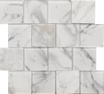 Stocks Available Hexagon Carrara White Glass Building Mosaic Tile for Bathroom Kitchen Wall Mosaic
