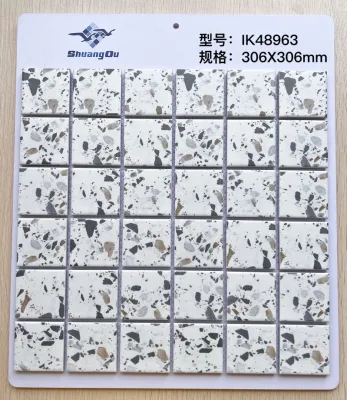 Luxury Mosaic Bathroom Kitchen White Stone Waterjet Marble Mosaic Tile Ik48963/48964