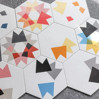 20*23cm Glazed Hexagon Tile for Kitchen Wall Decoration