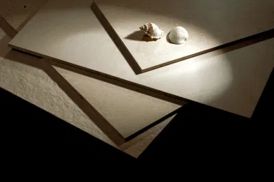 8mm Thick Full Polished Surface Porcelain Glazed Marble Tile with Carrara Grain Light Weight