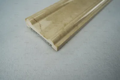 Hot Sale Lightweight Border Line Wall Design Beige Marble Skirting Board Tile