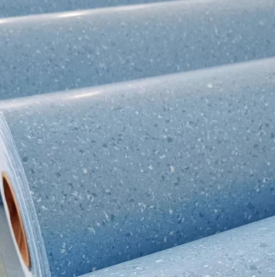 2.0mm 3.0mm Commercial Flooring PVC Vinyl Tile in Roll Size 2m*20m for School Office Hospital Gym Hotel Kitchen