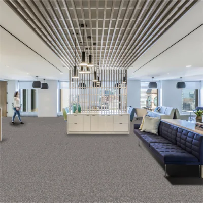 50*50cm Commercial PVC Carpet Texture Solution Dyed Nylon Office Carpet Tiles