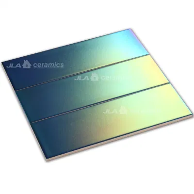10X30cm 3D Iridescence Ceramic Subway Wall Tile for Bar/Shop/Car Showroom/Living Room Decoration