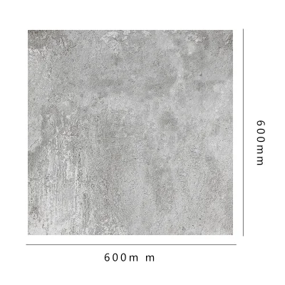 600X600mm Grey Color Cement Rustic Tile Anti-Slip Flooring Tile Lx6619W