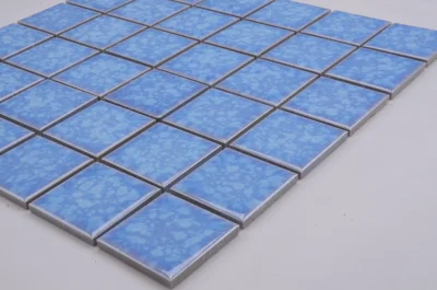 Hot Sale Century Navy Blue Crystal Hand Painted Swimming Pool Pattern Glazed Ceramic Mosaic Tile