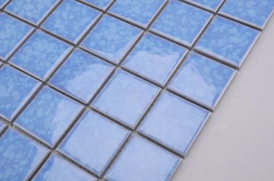 Hot Sale Century Navy Blue Crystal Hand Painted Swimming Pool Pattern Glazed Ceramic Mosaic Tile
