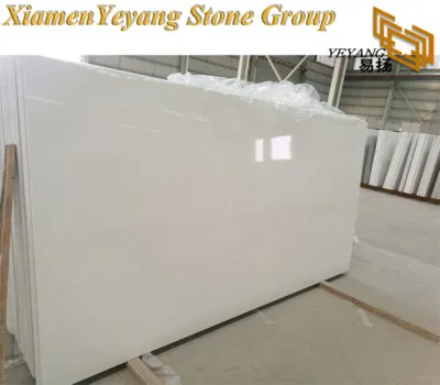 White Quartz Slabs White Tiles for Bathroom/Countertop/Vanitytop