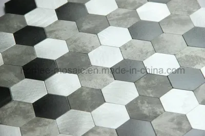 Marble Looking Hexagon PVC Self Stick Wall Tile Wallpaper for Kitchen