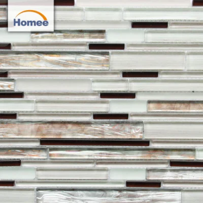 Clear Glass Mosaic Highlighter Tiles for Kitchen Glass Mosaic