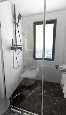 Black and White Porcelain Floor Walls Tile Kitchen Bathroom Dark Rustictiles