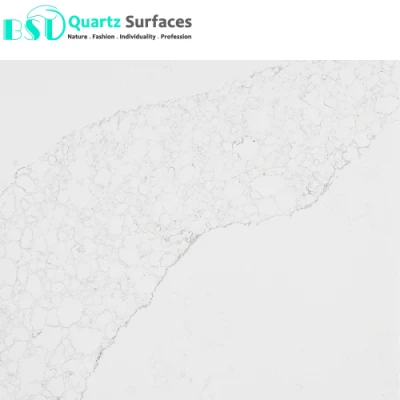 Marble Effect White Calacatta Quartz Stone Slab