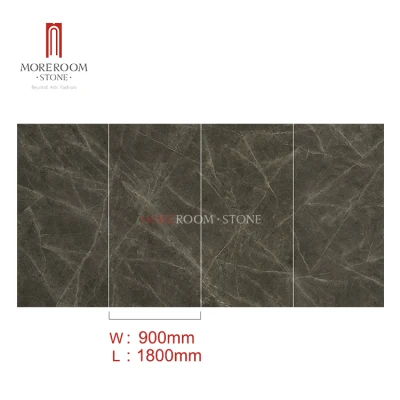 900 1800 Large Scale Modern Hotel Rayal Light Grey Ceramic Porcelain Wall Floor Tiles Slab