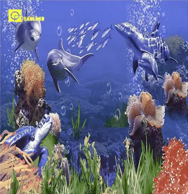 3D Ceramic Wall Tile in Sea