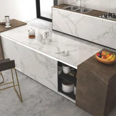 Kitchen Cabinet Large Size 800X2000 Page-Trun Sintered Stone Porcelain Floor Wall White Onyx Marble Slab Tiles
