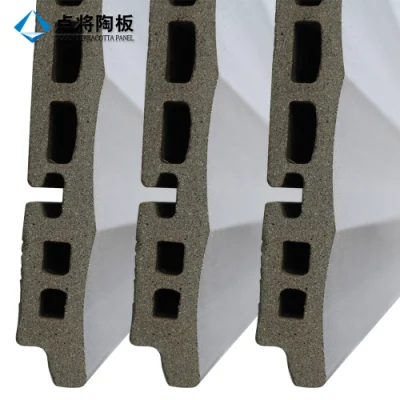 18mm Wave Surface Terracotta Clay Panel Tile for Curtain Wall