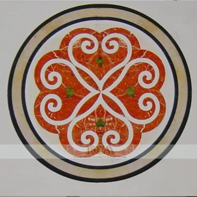 Classical Pattern Round Design Floor Tile Feature Tiles for Bathroom and Kitchen Floor Decoration