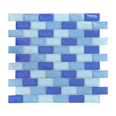 Glazed Aqua Blue Swimming Pool Water/Feature Decoration Ceramic/Glass/Crystal/Stone Mosaic Tiles