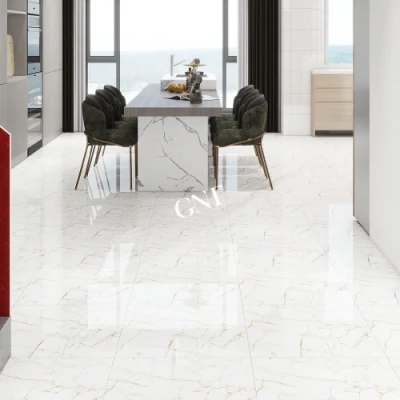 Foshan 600X600 Beige Polished Porcelain Marble Floor Tiles Polish 60X60