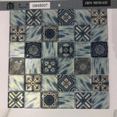 Home Builder Remodel Features Inkjet Glass Mosaic Wall Tiles