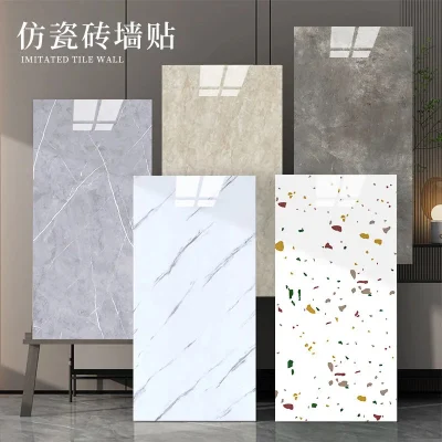 3D Ceramic Tile Sticker Wallpaper Self-Adhesive Waterproof and Moisture-Proof PVC Marble Aluminum Plastic Panel