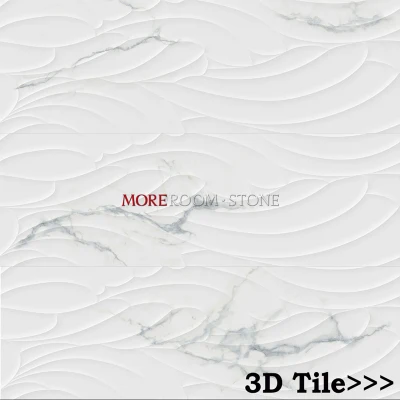 Foshan Geometrical Shape 3D White Tile Porcelain for Wall Decor