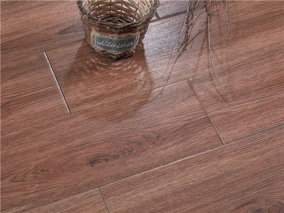 Vintage Coffee Shop Distressed Wood Grain Ceramic Tile Flooring