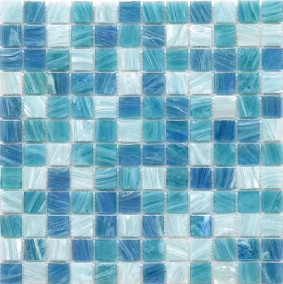 Navy Blue Iridescent Swimming Pool Tile Home Design Interior Glass Mosaics for Hotel Crystal Glass Mosaic Ceramic Mosaic Tiles