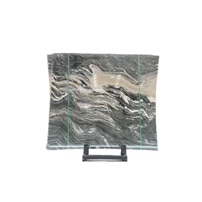 Silk Road Villa/Home/Commercial Floor Tiles Black Marble Effect Gold Tiles