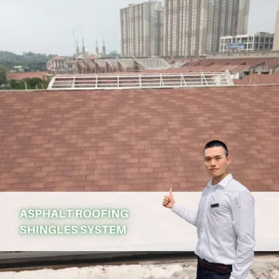 Concrete Construction ASTM Roofing Materials Russia Quality Asphalt Roofing Shingles Red Blue Rubber Roof Tiles