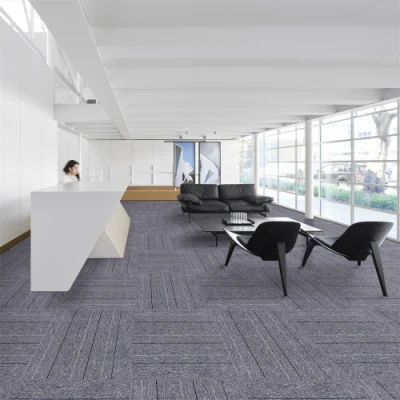 Wholesale 50X50cm Washable Commercial PVC Office Interlocking Carpet Tiles