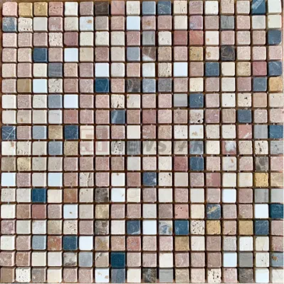 Custom Natural Marble Mosaic Stone Kitchen Backsplash Bathroom Mixed Floor Tiles Background Wall Square Mosaic Tiles