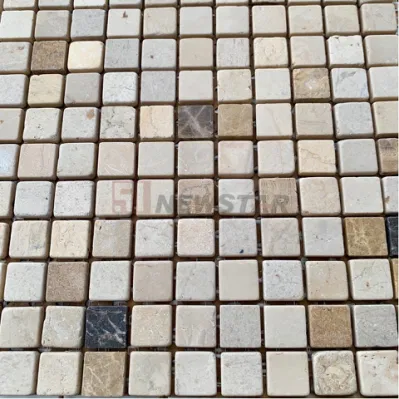 Custom Natural Marble Mosaic Stone Kitchen Backsplash Bathroom Mixed Floor Tiles Background Wall Square Mosaic Tiles