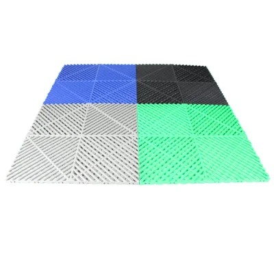 Plastic Non-Slip Interlocking Garage Floor Tiles for Basement Swimming Car Parking