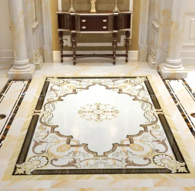 Commercial Hotel or Shopping Mall Porcelain Polished Glazed Ceramic Floor Carpet Tile for Building Materials Zf-TF-057