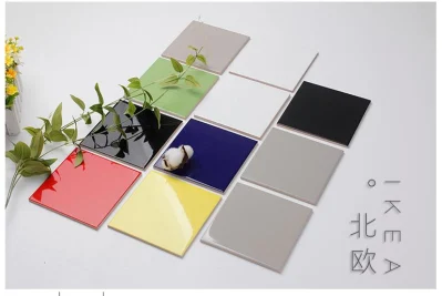 4X4inch Light Grey Square Tiles Bathroom/Kitchen Tiles Backsplash Wall Tiles Subway Tiles