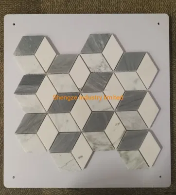 White Marble Stonce Mosaic Pattern Tile for Kitchen Bathroom Hexagon