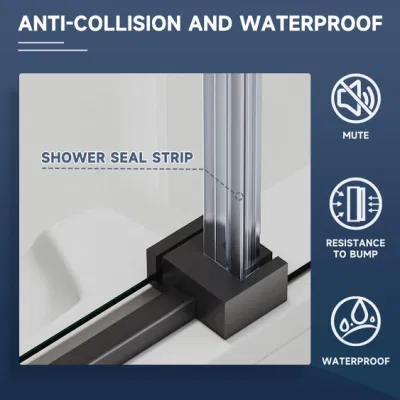 High Quality Custom Bathroom Walk-in Aluminum Alloy Frame Glass Shower Door