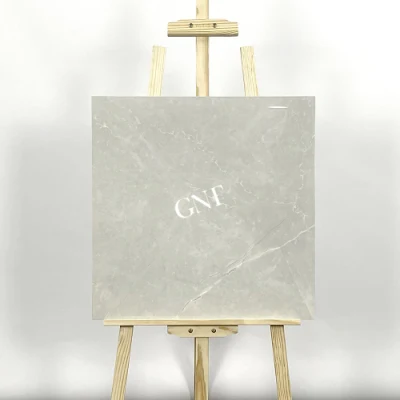 China Foshan 600X600mm Grey Gloss Polished Porcelain Ceramic Floor Tiles