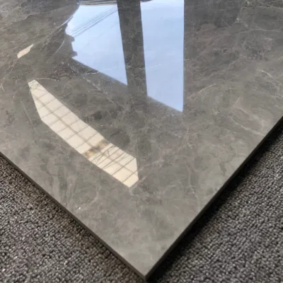 Foshan Latest Design Living Room Decoration Glazed Floor Wall Tile 800X800mm Silver Gold Plated Porcelain Tile