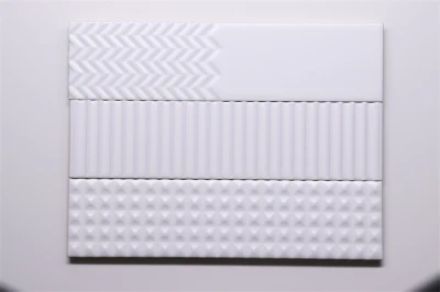 White Color Bathroom Plain Simple Style Glazed Ceramic Subway Tile