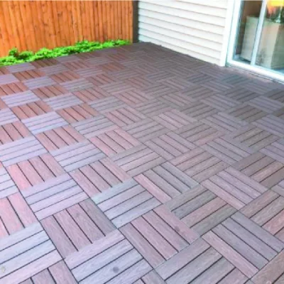 ISO Approved E0 Bammax Cartons Wall Cladding WPC Interlocking Deck Tiles