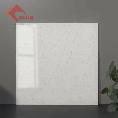 Terrazzo Glazed Porcelain Polished Tile Floor Wall Kitchen Bathroom White 600X600mm