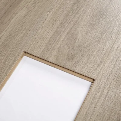 New Matt Gloss HDF Laminate Flooring Tile Supplier with V-Groove Waxed